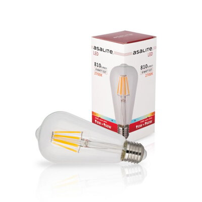 LED žárovka 8W filament, 810lm