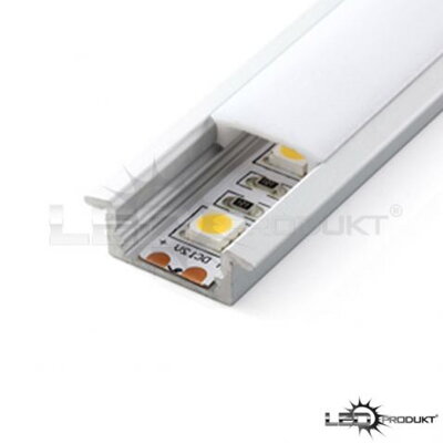 Hliníková lišta pro LED pásky vestavná 2m